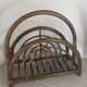Bamboo and rattan magazine rack