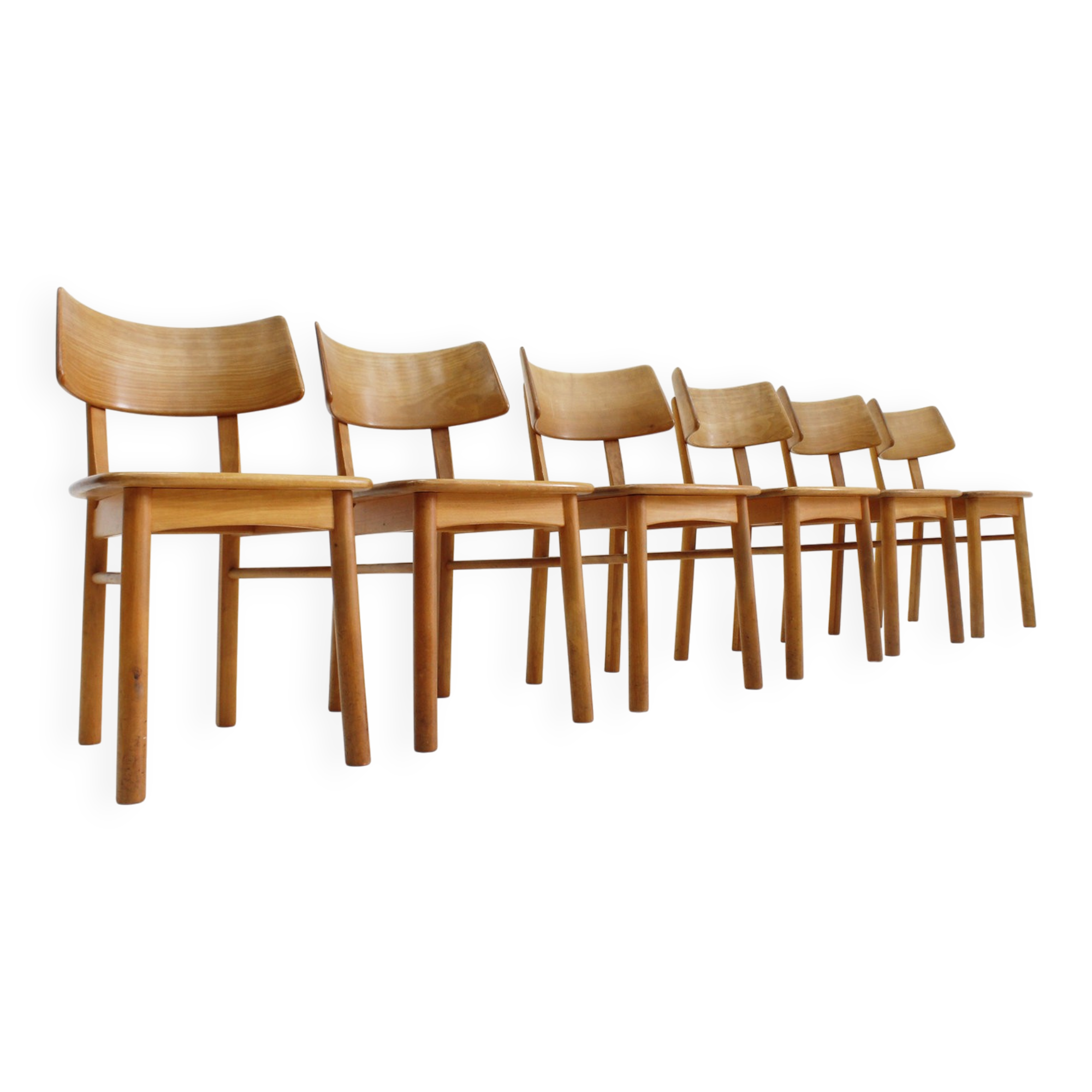 Vintage Danish mid-century dining chairs set of 6
