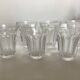 Set de 6 verres shot tulipe à côtes plates néo classique 1950