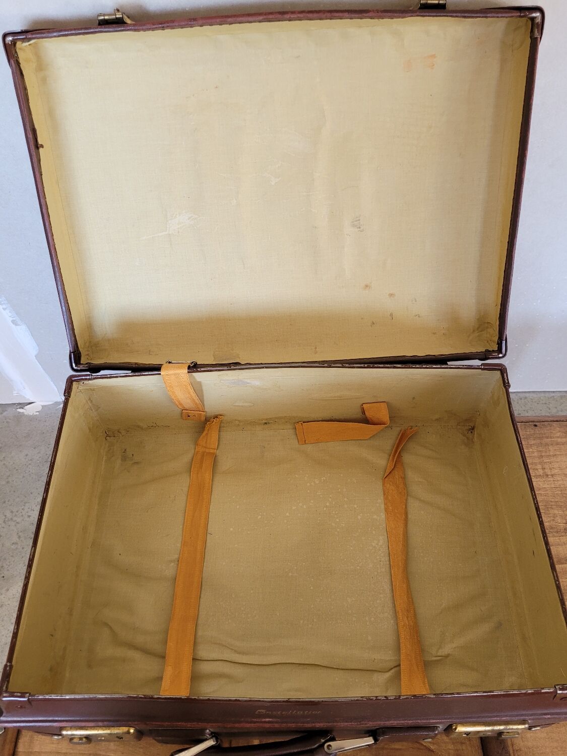 Antique cardboard suitcase
