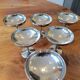 6 stainless steel ice cream cups 1970