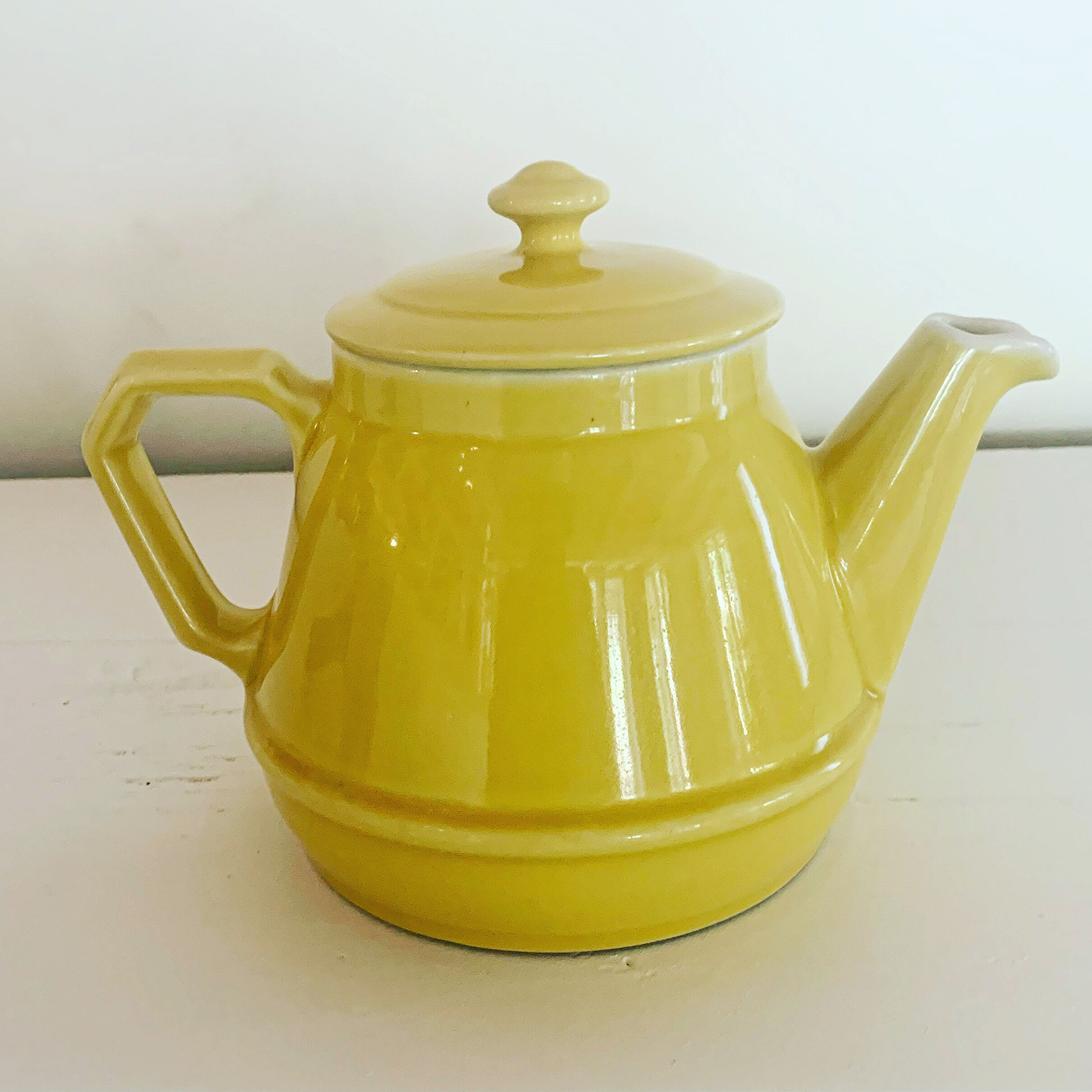 Rio yellow vintage teapot