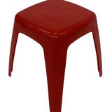 Vintage Space age plastic stool table mid century red plant stand