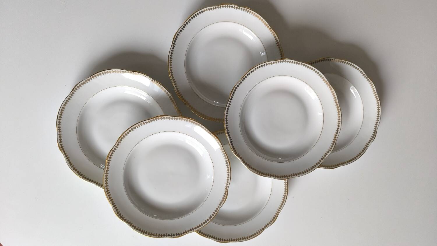 Set of 6 Sologne porcelain plates