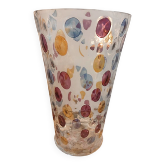 Blown vase from the 1950s by Max Kannegiesser, Czechoslovakia.