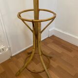 Rattan coat rack