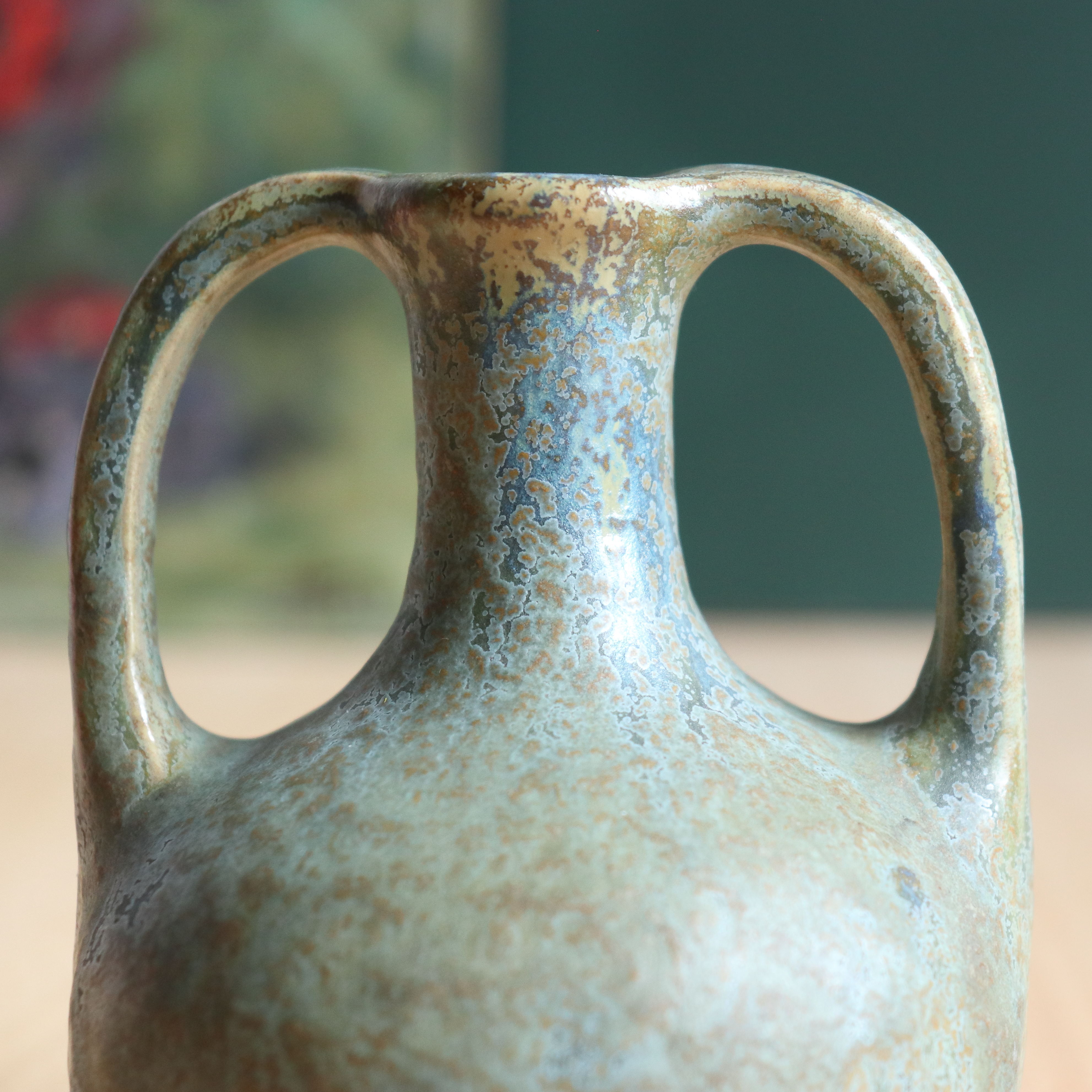 Two-handled stoneware vase from Marlotte