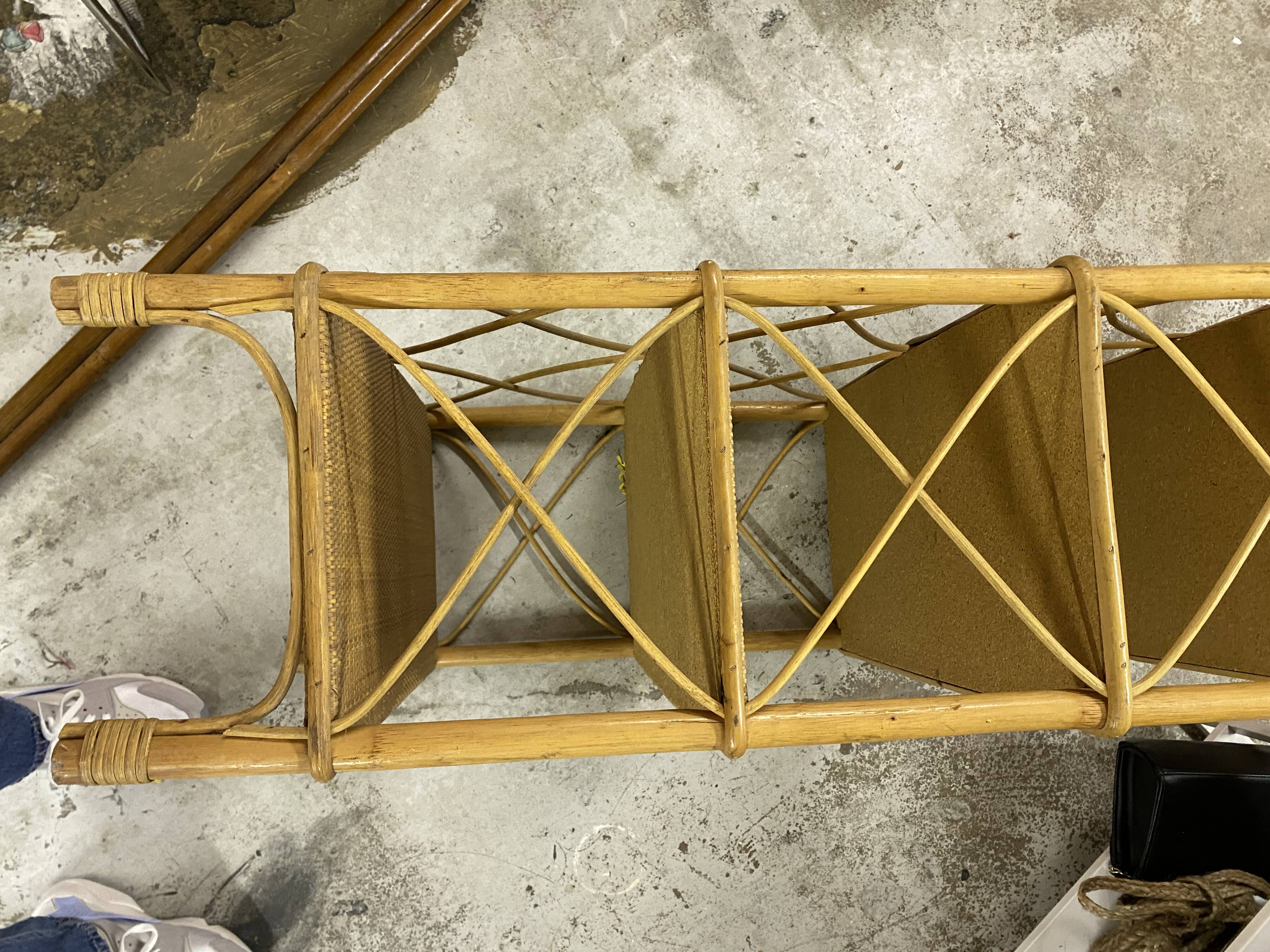 Rattan bookcase shelf