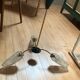Vintage 3-globe chandelier.