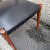 6 scandinavian black and beech chairs