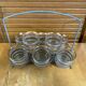 Service liqueur style mategot metal grey support + 8 bibendum glasses d
