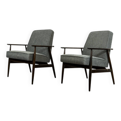 Fauteuils vintage conçus par H. Lis, Pologne, années 1960, ensemble de 2