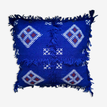 Berber cushion blue