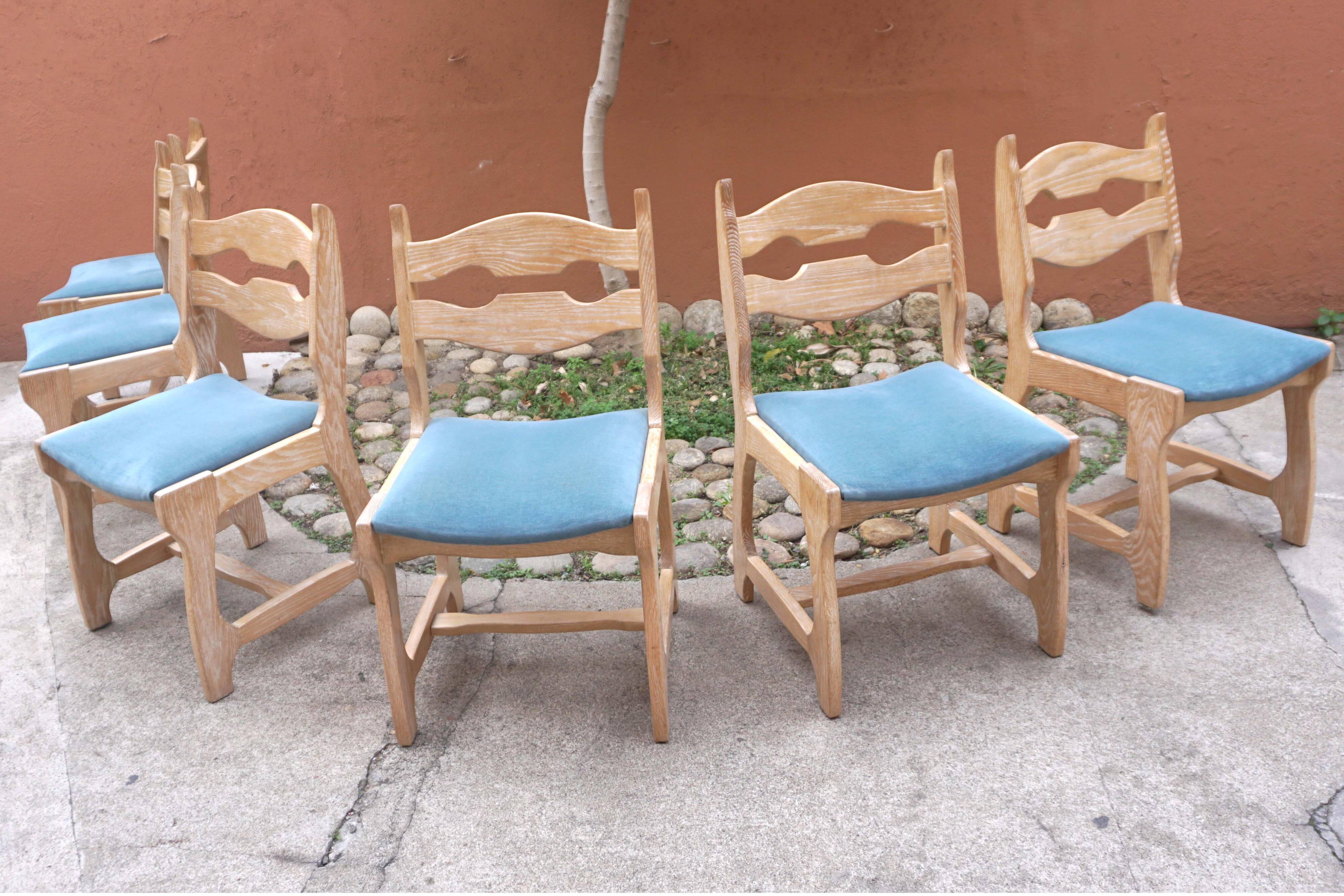 Chairs (x6) Guillerme & Chambron mod. “Lorraine”