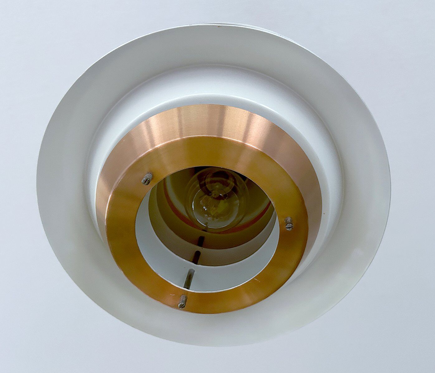 Mid-century modern Danish copper pendant light, 1970s