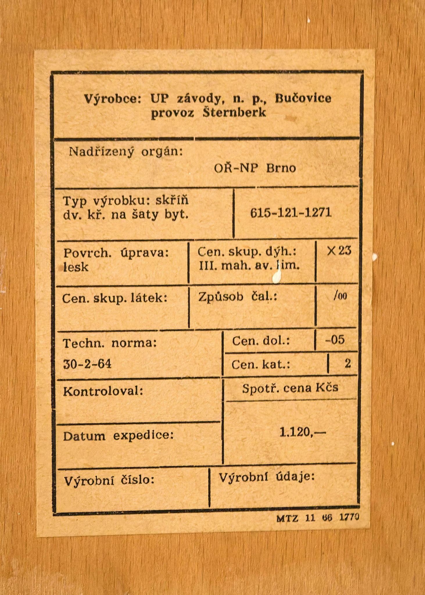Two-door wardrobe by Mojmír Požár for UP Závody, Czechoslovakia, 1960s.