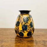 Vase Art déco en céramique vernissée signé René Nicole, 1930