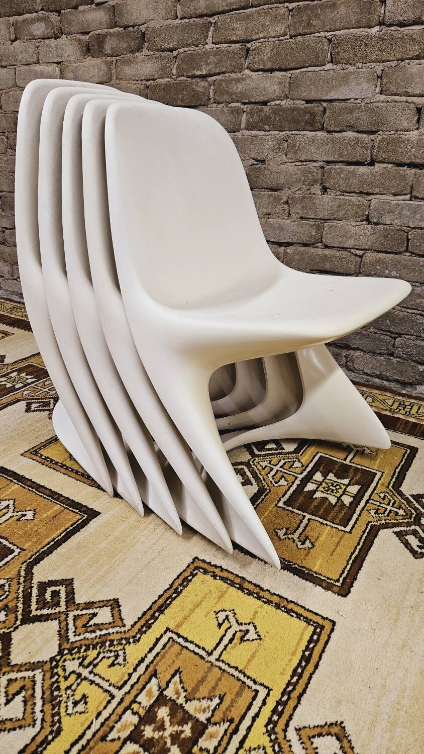 Set of 5 "Casalino" chairs by Alexander Begge for Casala, 1970.