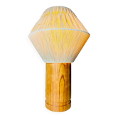 Lampe de table en bois et sisal B-243 par Hans-Agne Jakobsson pour Ab Ellysett, Suède, années 1960.