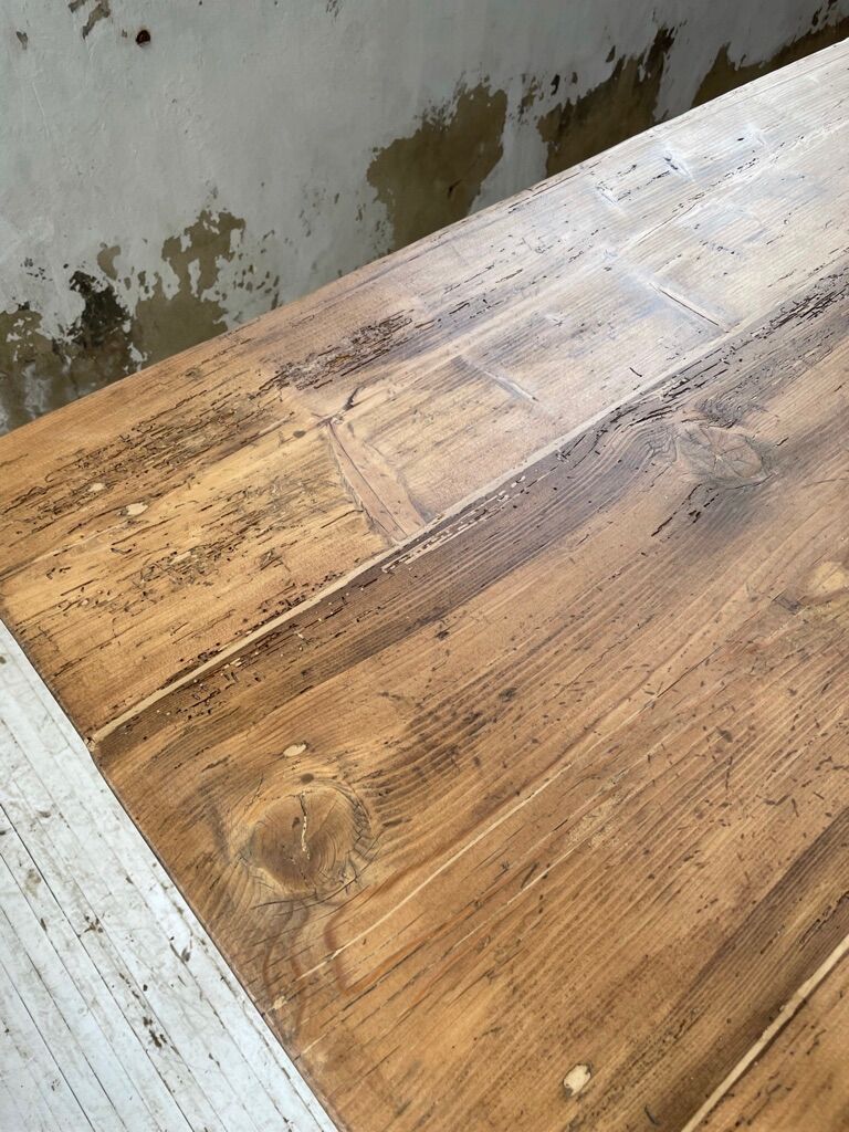 Farm table pine and walnut 2m