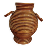 Handcrafted rattan amphora