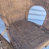 1950s wicker armchair