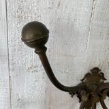 Brass wall coat rack
