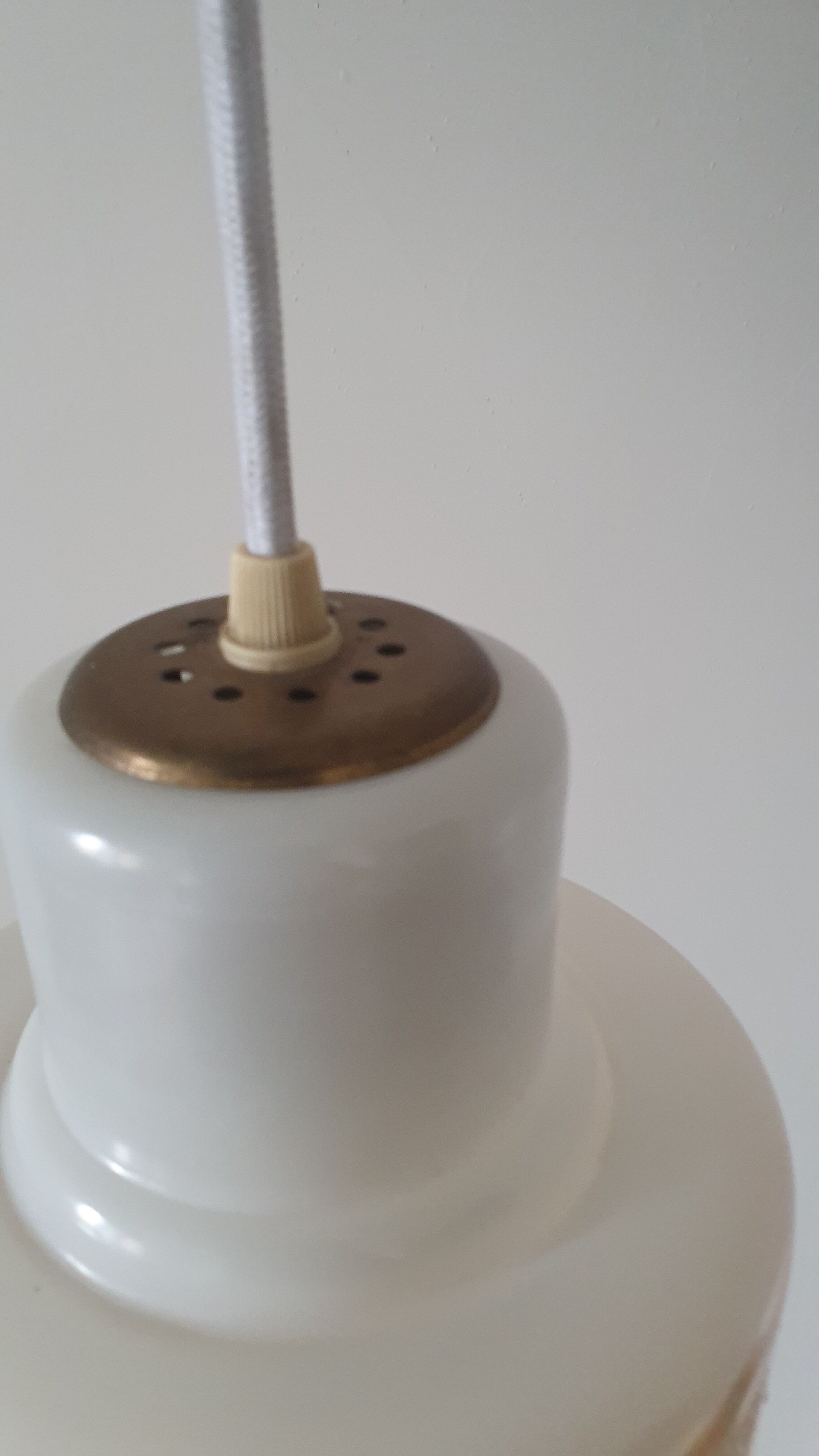 Opaline ceiling lamp 50/60s