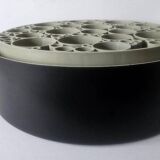 Set of three large rare midcentury flush mounts Alliance, RAAK, 1970