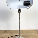 Lampe de table de banquier vintage en émail vert, années 1950