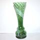 Antique vase in Clichy glass, speckled green with white speckles