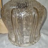 Vintage glass pendant lamp from 1970
