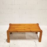 Rectangular pine coffee table, 1970