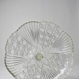 Large fruit bowl or display stand on foot in vintage/antique pressed glass