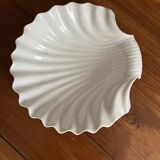 Large shell-shaped dish – white porcelain – Width 31 cm