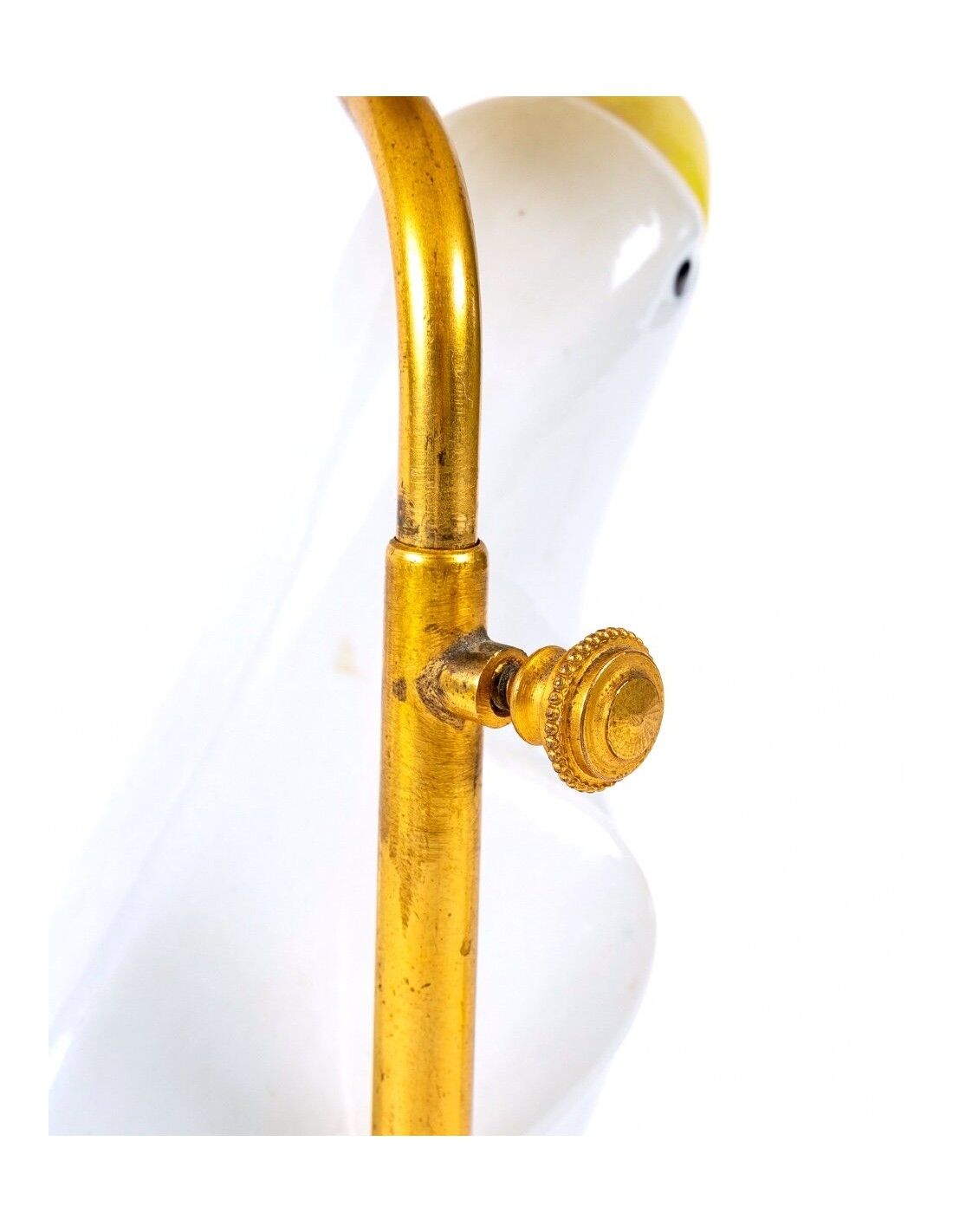 Lamp in bronze and porcelain