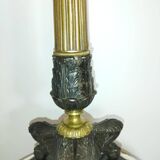Pied de lampe ancienne à patte de lion - Epoque Restauration - Empire