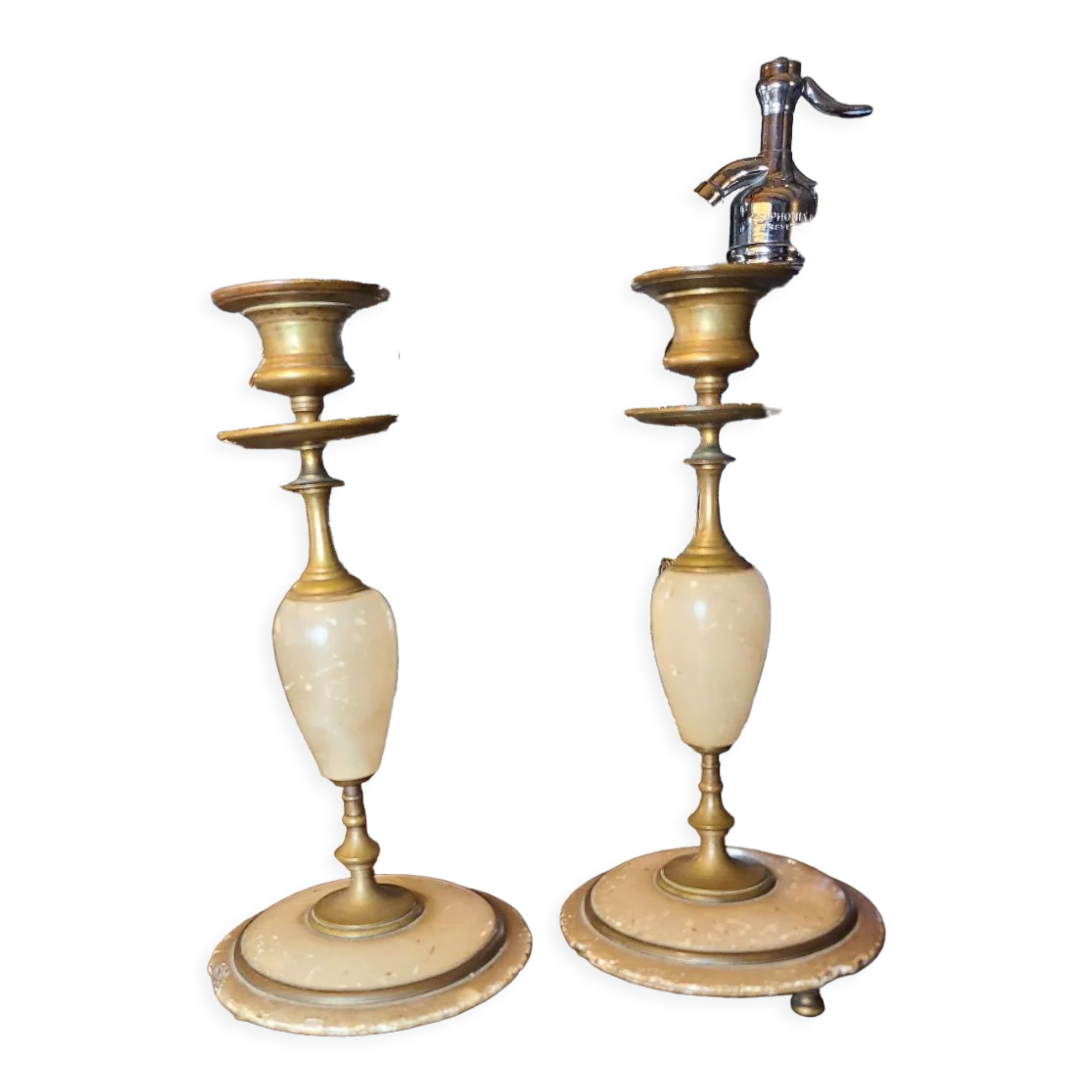 Pair of candle holders early 20th