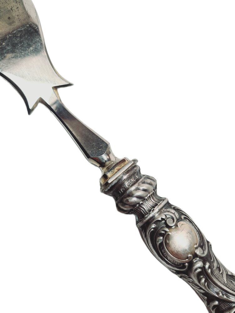 Classicist silver roast fork, France, 1880s