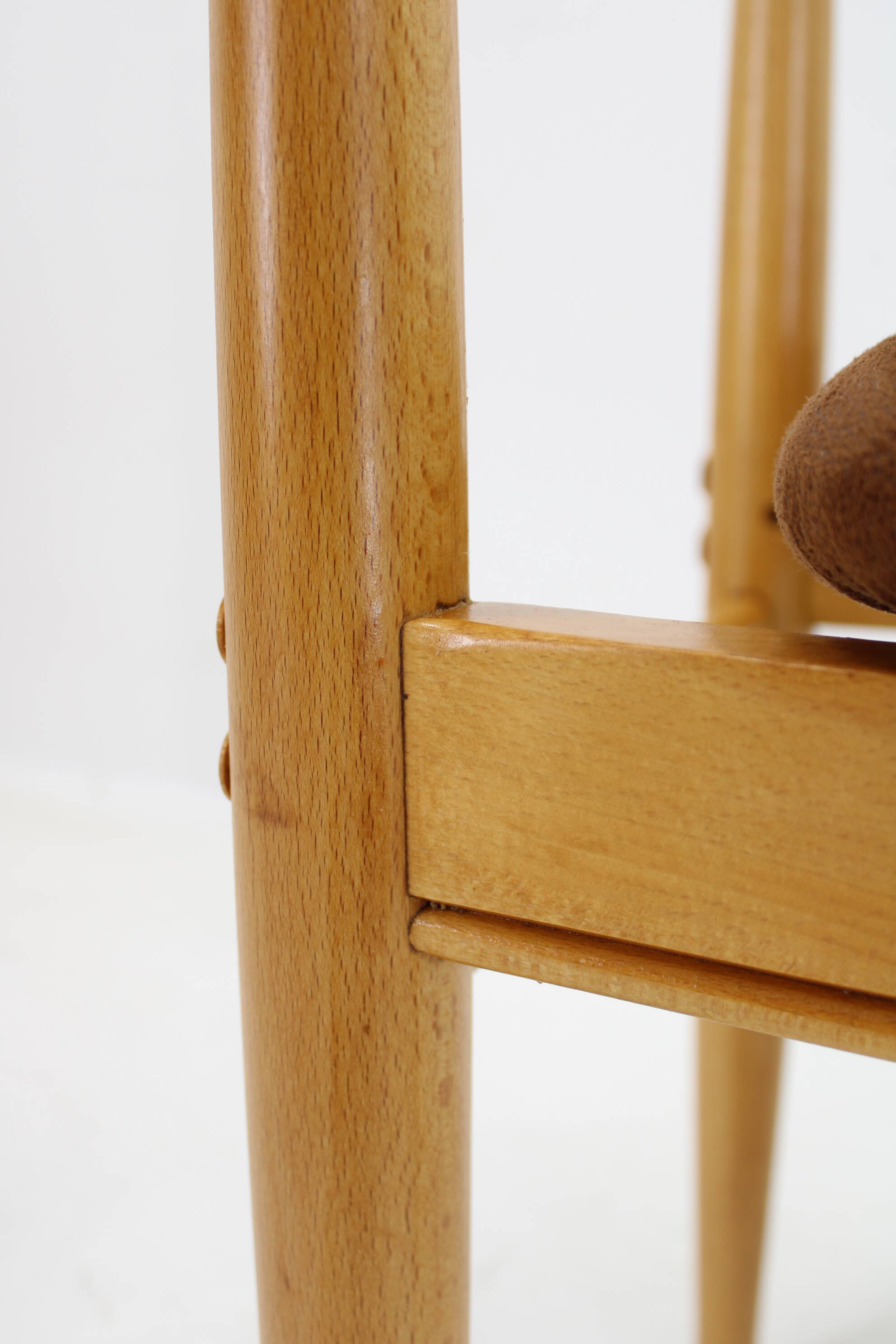 1970s Beech Chair , Czechoslovakia