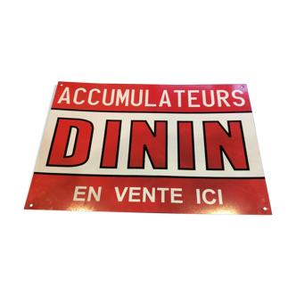 Accumulators dinin plate pub advertising plate metal painted unenamelled