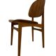 Vintage dining room chair Scandinavian 1960s plywood and teak design