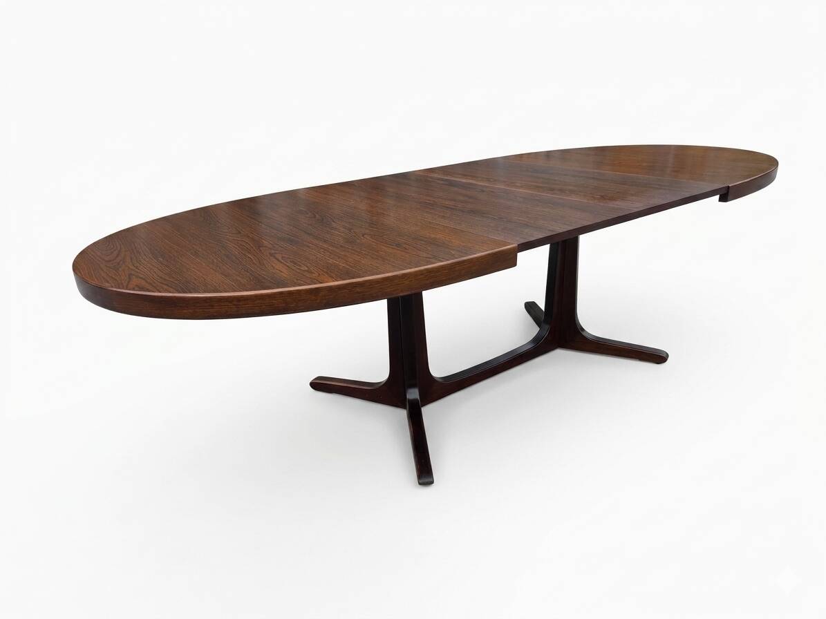 Extensible Baumann table in oak from the 1960s.
