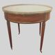 Louis XVI style hot water bottle table in mahogany and 20th century marble
