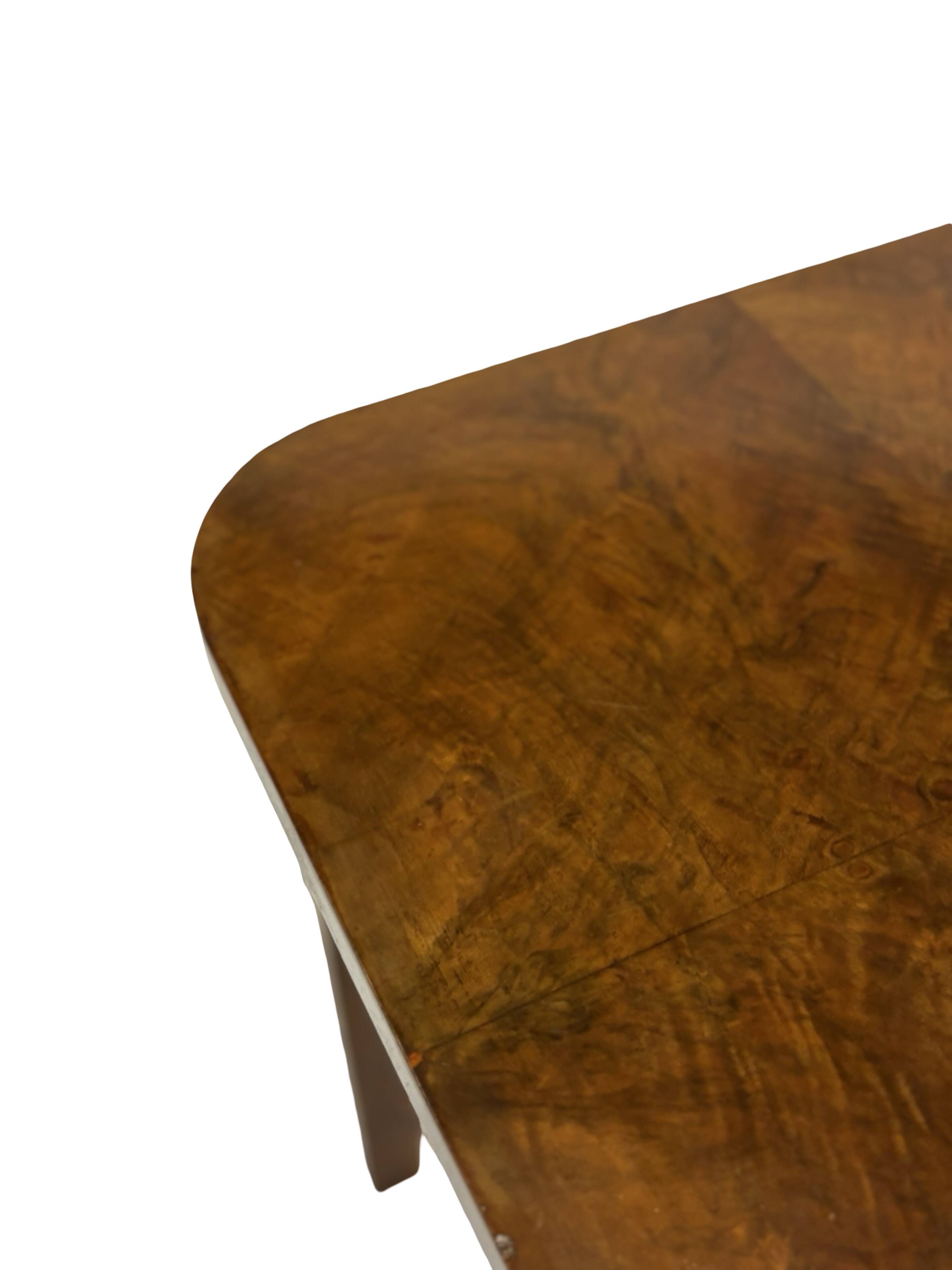 Art Deco side table walnut wood design 30's