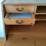 Scandinavian writing desk in honey-coloured pine from the 1980s