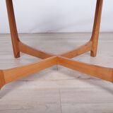 Table basse danoise en orme du milieu du siècle, années 1960