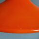 Large vintage orange plastic pendant light
