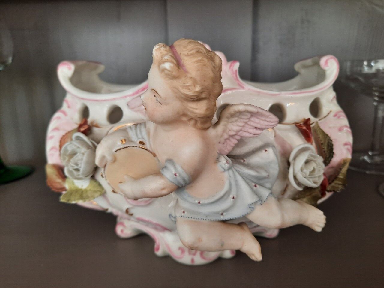 Jardinière centre de table barbotine