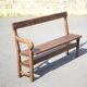 vintage wooden church bench, old wooden bench, bench, entrance hall, interior decoration